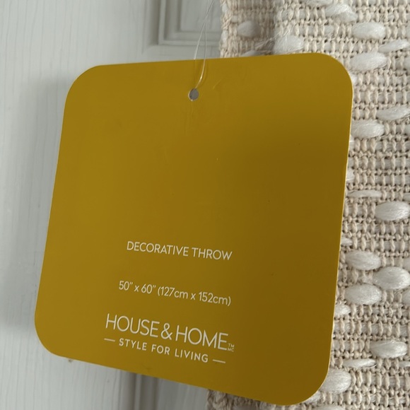 HOUSE & HOME DECORATIVE THROW 50x60 NWT - Picture 6 of 7